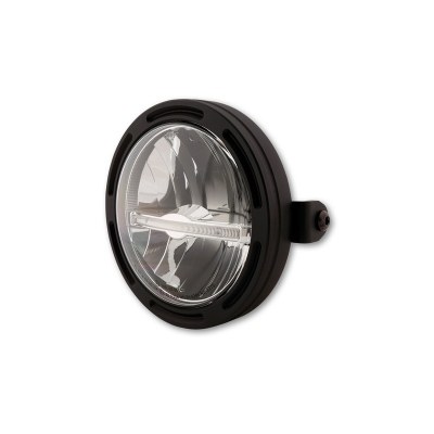 HIGHSIDER 5 3/4 inch LED headlight Frame-R2 Jackson, black, side mounting 223-276