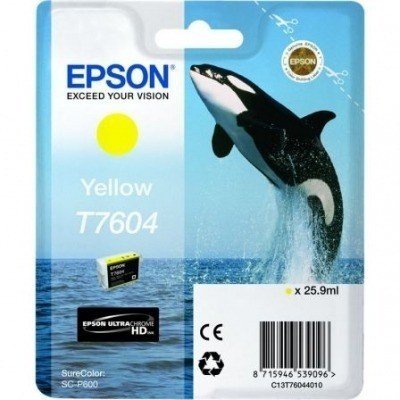 CARTUCHO AMARILLO EPSON T7604 - 25.9ML - COMPATIBLE CON SURECOLOR SC-P600 - ORCA