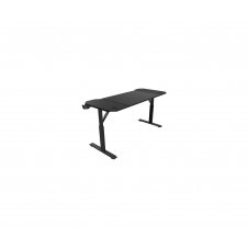 Mars Gaming MGD-ERGO140, Mesa Altura Ajustable 3 Posiciones, Superficie Ergonómica, Estructura Metálica, Alfombrilla XXL, Soporte Auriculares + Bebi