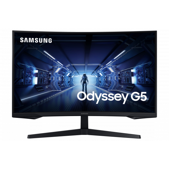 Monitor gaming Samsung C32G55TQBU, 32 pulgadas, QHD, VA, 144 Hz, curvo, HDR10, HDMI, DisplayPort, clase F, VESA 75x75, negro