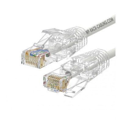 Cable de red slim wp latiguillo rj45 u - utp cat.6a 0.5m blanco