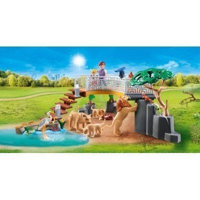 Playmobil diversion en familia recinto exterior de leones