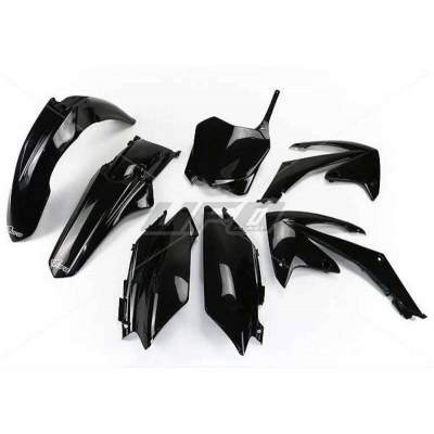 UFO Plastic Kit Black Honda CR250R/450R HOKIT114@001