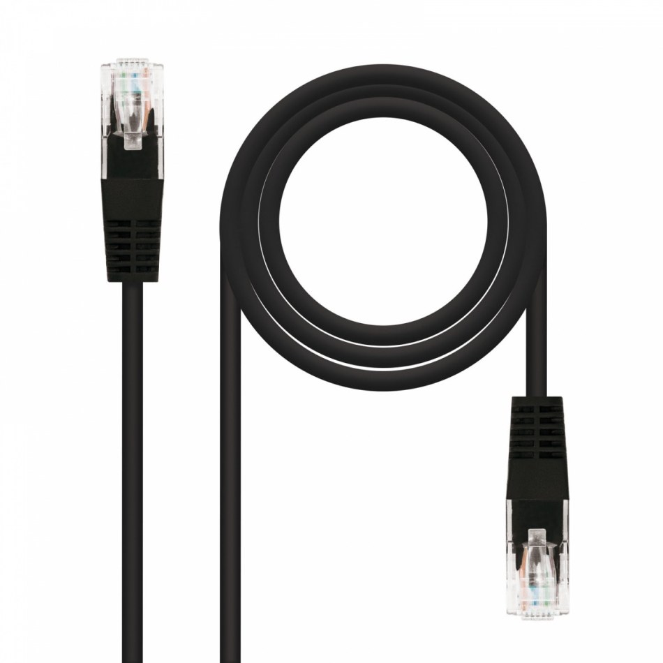 CABLE RED RJ45 CAT.6 UTP AWG24 NEGRO 0.5 M