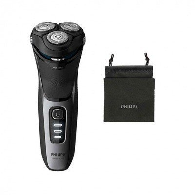 Afeitadora philips shaver 3000 s3231 - 52 27cuchillas - cabezal 5d - wet dry - 60min - funda - patillero
