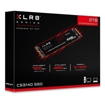 Disco duro interno solido hdd ssd pny xlr8 cs3140 2tb m.2 pcie nvme