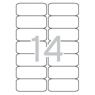 Apli Etiquetas Translucidas Resistentes Intemperie 99.1 x 38.1mm 20 Hojas