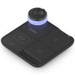 Cargador inalámbrico Aisens USBC 15W 4 en 1, compacto, negro