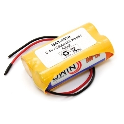 Baterias NiMh 2,4Vdc 2500mA AAx2 Cables 28x50x14mm