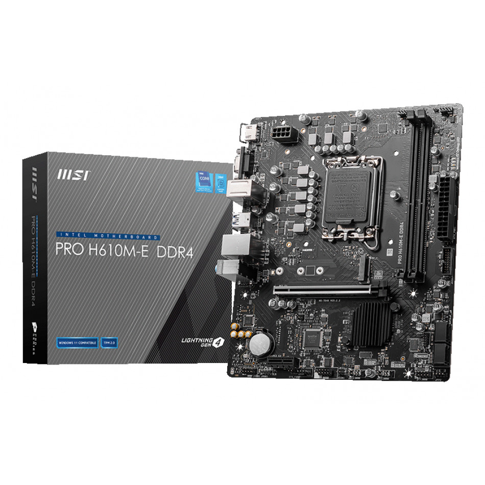 PRO H610M-E DDR4 placa base Intel H610 LGA 1700 micro ATX