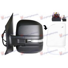 RETROVISOR ELECTRICO CALEFACTABLE PLEGABLE CORTO (INTERMITENTE &PUNTO CIEGO) (10 PINES) (CALIDAD A) (CONVEXO)