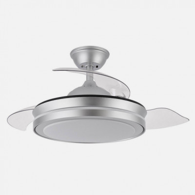 Ventilador Dc Esparta Mini Plata 59w 6980lm 91d 3asp.d Esp.3000-4000-6000k Remoto+tempor+memori