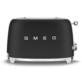 Tostador Smeg TSF01BLMEU, 2 ranuras, 950W, negro mate