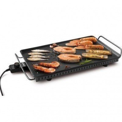 PLANCHA PARA ASAR MONDIAL TC-02 PARTY - 2500W - XXL 30*60CM - PARRILLA ALUMINIO 4MM - TERMOSTATO ALTA PRECISIÓN - COLOR NEGRO