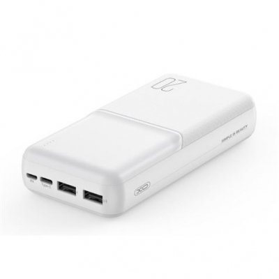 XO PR252 Powerbank 20000mAh - USB-A, USB-C y Lightning - Color Blanco