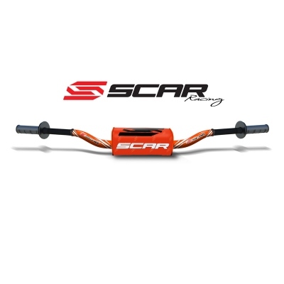 Manillar SCAR O² RC Ø28,6mm de aluminio sin barra, naranja, morcilla naranja S9112OR-OR