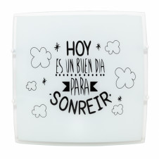 Plafón Sonrisa 2xe27 Blanco 30x30