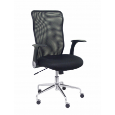 Silla Minaya respaldo malla negro asiento 3D negro