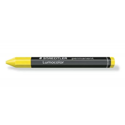 Staedtler Lumocolor Permanent Omnigraph 236 Cera Permanente Hexagonal - Resistente al Agua - Diametro 12mm Aprox - Color Amarillo