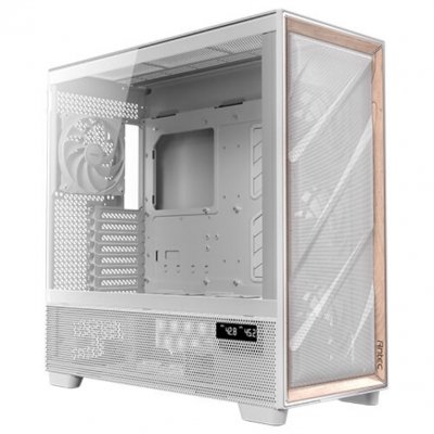 Caja antec flux pro_euv wood atx 2xusb3.0 sin fuente blanco