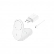 Belkin BoostCharge Auriculares, Smartphone Blanco USB Cargador inalámbrico Carga rápida Interior