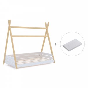 Cama júnior Montessori madera 90x200 cm + toldo Galaxy · Homy Life XL