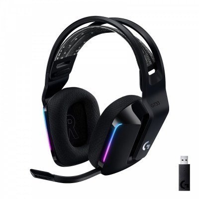 Logitech G733 Lightspeed RGB Auriculares con Micrófono Inalámbricos Gaming Negros