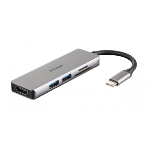D-Link - DUB-M530 base para portátil y replicador de puertos Alámbrico USB 3.2 Gen 1 (3.1 Gen 1) Type-C Aluminio