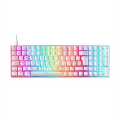 Teclado mars gaming mkultrawres rgb mecanico white red