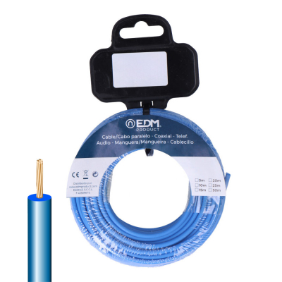 Carrete cablecillo h07z1-k 4,00 mm² azul, 10 m
