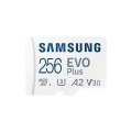 Samsung EVO Plus MB-MC256KA - Tarjeta de memoria flash (adaptador microSDXC a SD Incluido) - 256 GB - A2 / Video Class V30 / UHS-I U3 / Class10 - microSDXC UHS-I - blanco