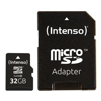 Tarjeta de memoria micro sd intenso 32gb cl10 + adaptador sd