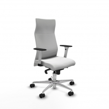 Piqueras y Crespo Albacete direcci?n sincro bali blanco brazos 1D blancos base aluminio ruedas 65 nailon