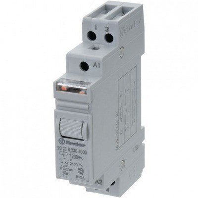 Telerruptor 24Vdc 16Amp NA/NC para CARRIL DIN FINDER