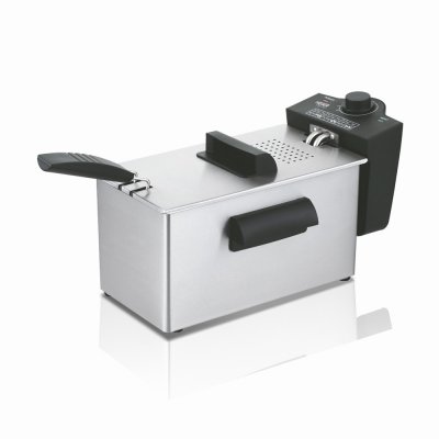 DF-3ES.017A freidora Sencillo 3 L 2000 W Negro, Acero satinado