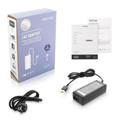 Cargador para portátil Lenovo 65W 20V 3.25A Conector Rectangular Mitsu