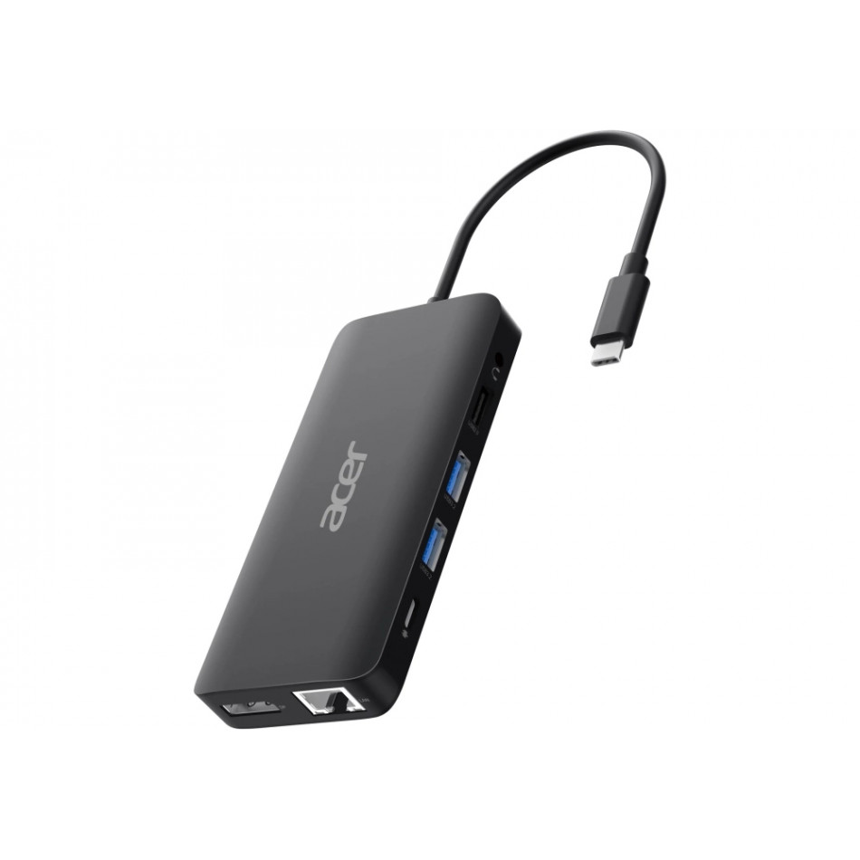 Acer Docking Station 12 en 1 USB-C a USB/HDMI/DP/RJ45 Negro