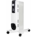 Radiador de aceite Orbegozo RH 1000, 1.000 W, 5 elementos, 2 potencias, termostato regulable, blanco