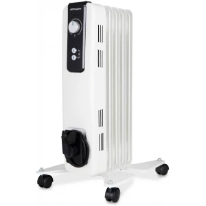 Radiador de aceite Orbegozo RH 1000, 1.000 W, 5 elementos, 2 potencias, termostato regulable, blanco