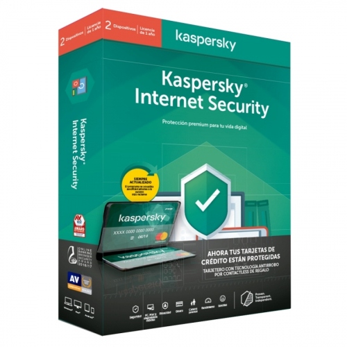 Antivirus Kaspersky 2020 2 Usuarios 1 Año V. Internet Security