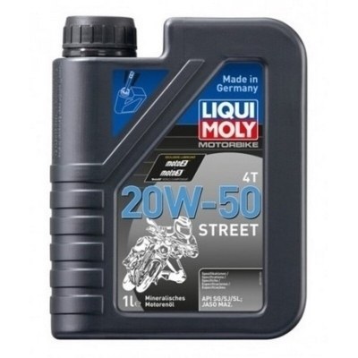 Botella de 1L aceite Liqui Moly Motorbike 4T mineral 20W-50 Street 1500 1500