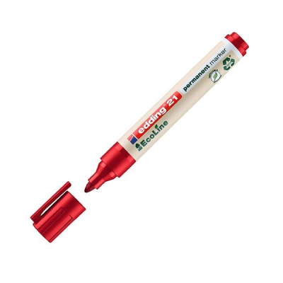 edding Marcador permanente Ecoline 21 - Punta conica - Trazo 1,5 mm - Color rojo