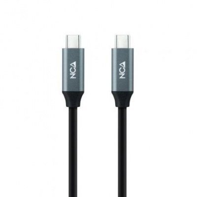 Cable USB 3.2 Nanocable 10.01.4303/ USB Tipo-C Macho - USB Tipo-C Macho/ 3m/ Gris y Negro