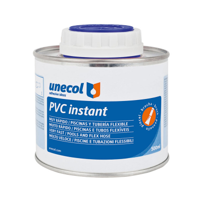 Pvc instant, bote metálico 500ml con pincel a2053 unecol