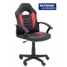 Piqueras y Crespo Silla juvenil gaming Mohedas similpiel negro y rojo