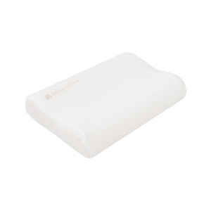 Almohada ergonómica ventilada de espuma viscoelástica Airknit Blanco