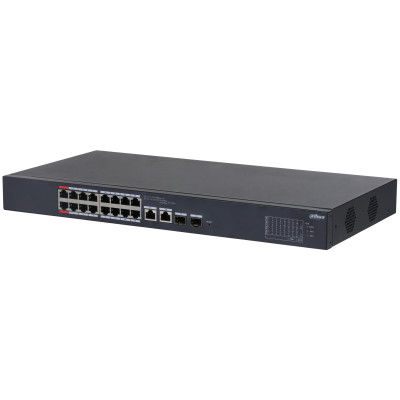 (DH-CS4218-16ET-190-V2) DAHUA SWITCH 18 PUERTOS, GESTIONABLE CON CLOUD. 16 PUERTOS POE