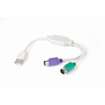 CABLE ADAPTADOR GEMBIRD USB MACHO A 2x PS2 HEMBRA BLANCO