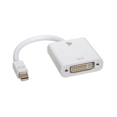 Adattatore video bianco da Mini DisplayPort maschio a DVI-D maschio