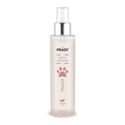 Perfume para mascotas Prady Talco - Frasco de 150 ml | Spray pulverizador